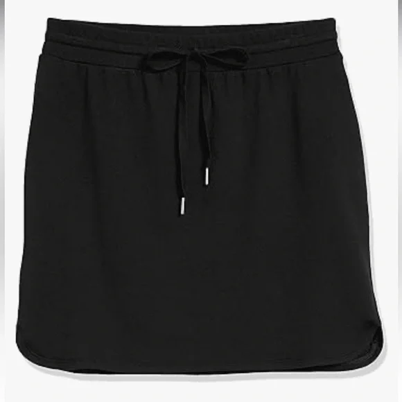 Daily ritual-Women's Terry Cotton and Modal Drawstring Sweatshirt Skirt - Picture 5 of 14